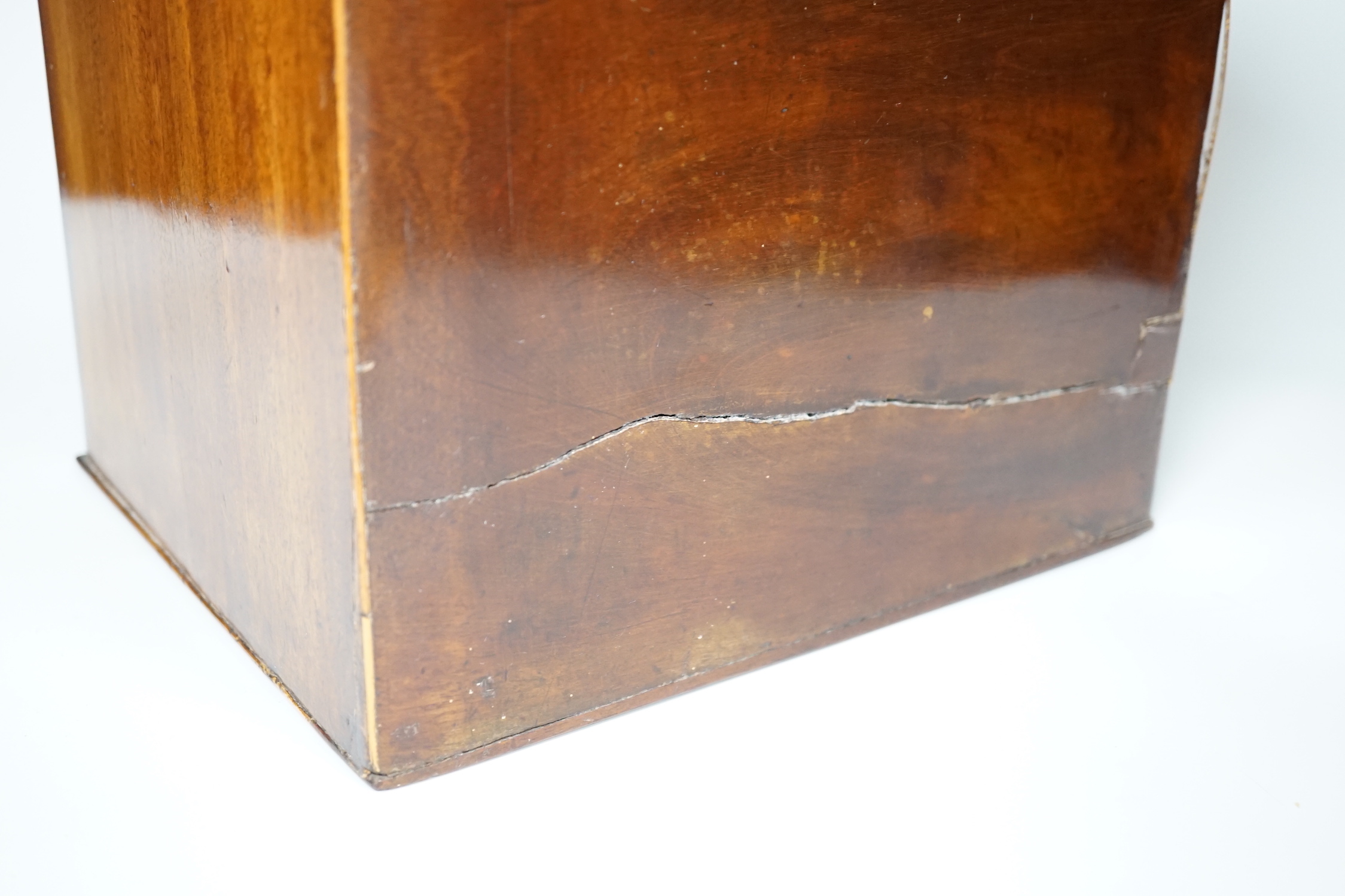 A 19th century inlaid mahogany knife box